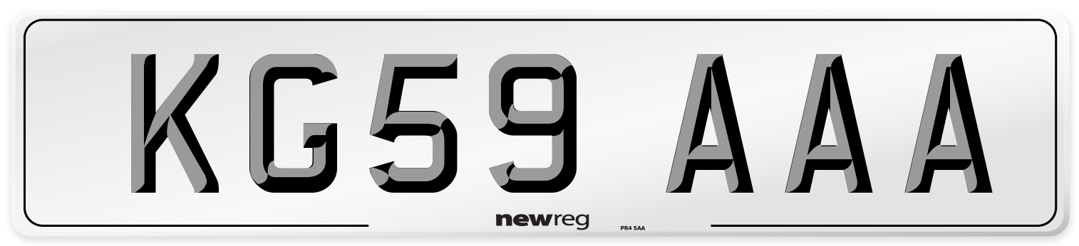 KG59 AAA Number Plate from New Reg
